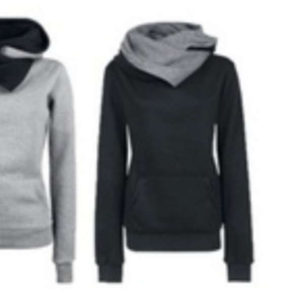 Leo Rosi Tops - Karly Hooded Sweatshirt Neck Wrap Medium